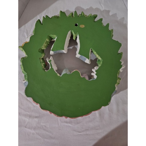 13" Hand Painted Easter Resin Wreath Bunny Holiday Seasonal Spring #59054 - Picture 7 of 8